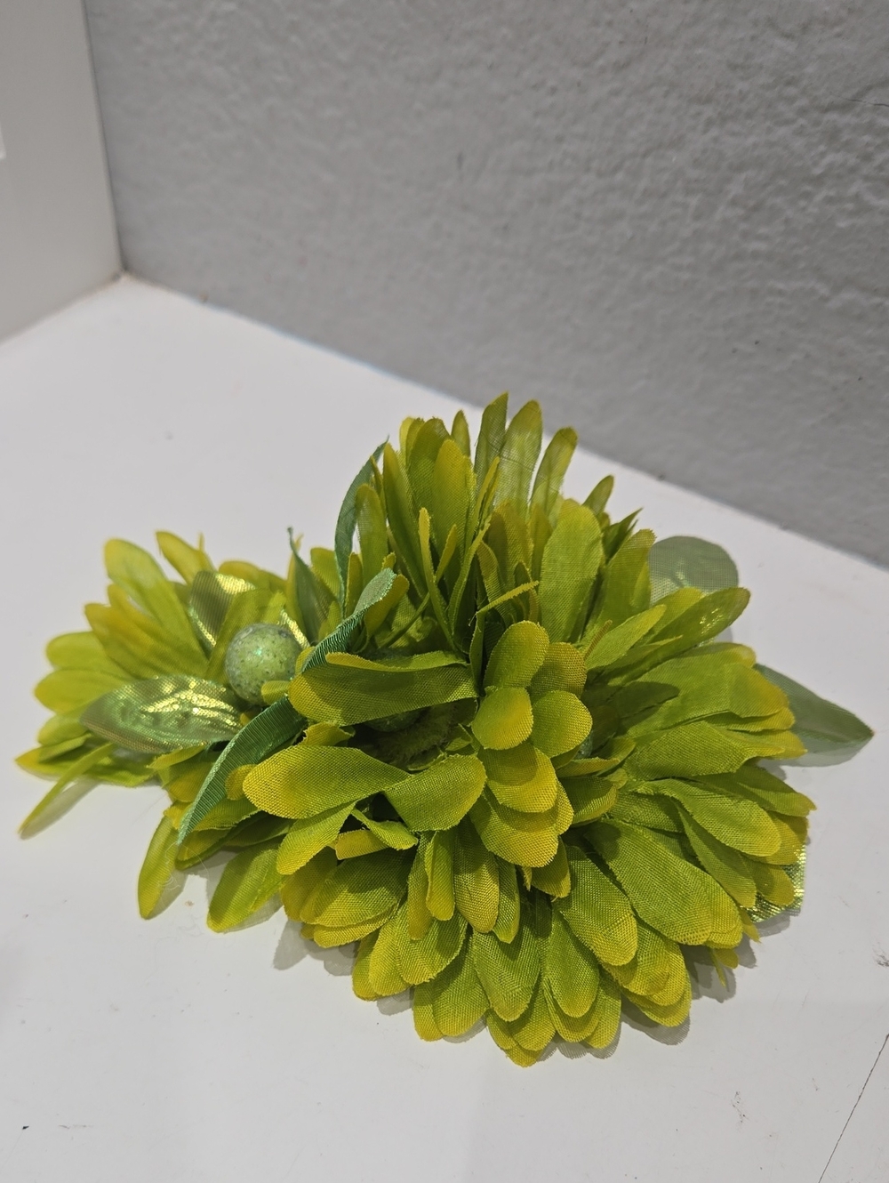 Green Floral Hair piece